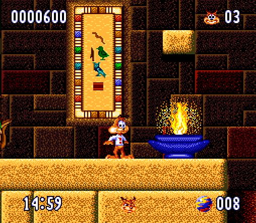 Screen de Bubsy II en jeu